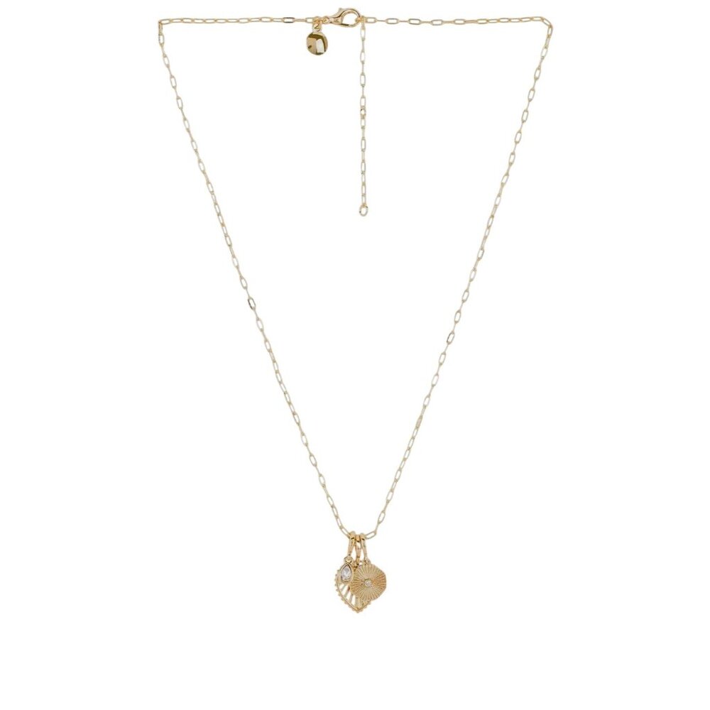 BaubleBar Heart Cluster Charm Necklace in Heart New Womens Jewelry